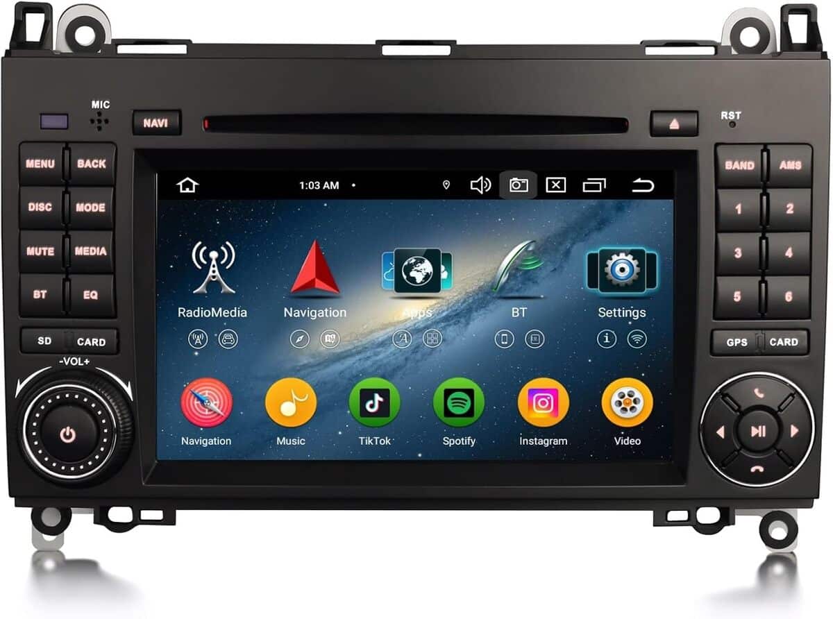 Test autoradio Gonfen 7 pouces Android 13 pour Mercedes et VW