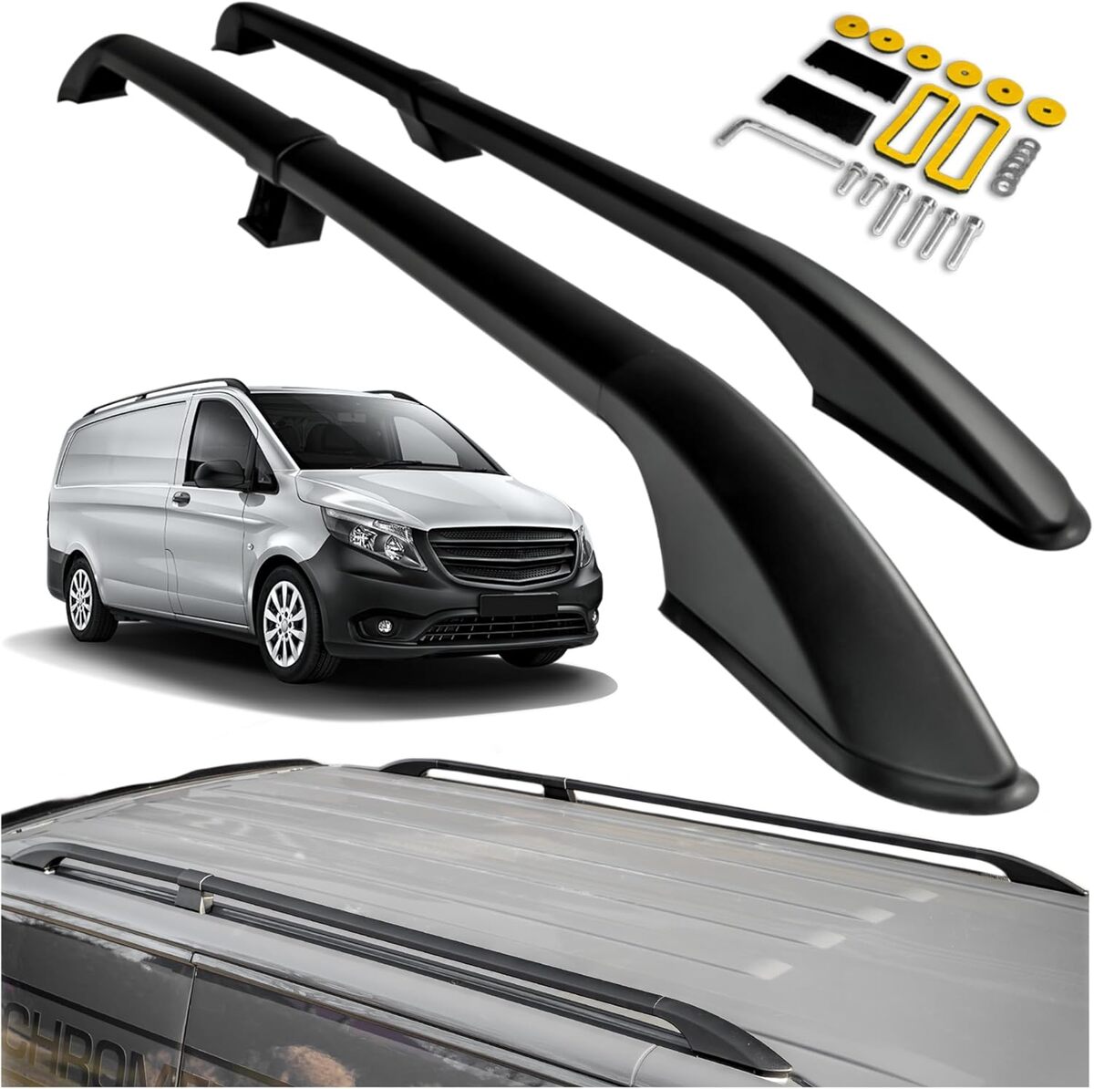 Test des barres de toit Chromemaster pour Mercedes Vito W447