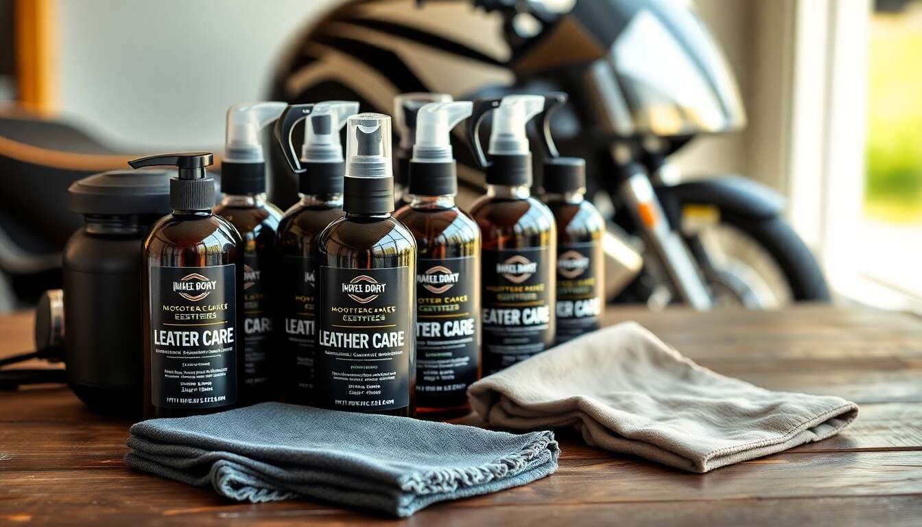 Produits pour entretenir le cuir de moto