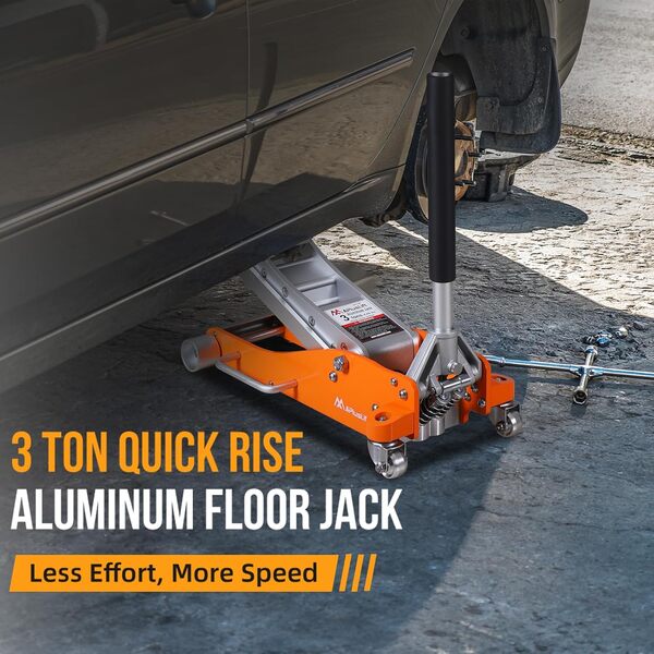 APlusLift Cric de sol en aluminium de 3 tonnes