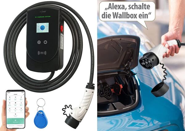 Borne de recharge connectée WB-11 pour voiture électrique type 2/11 kW/triphasé [reVolt]