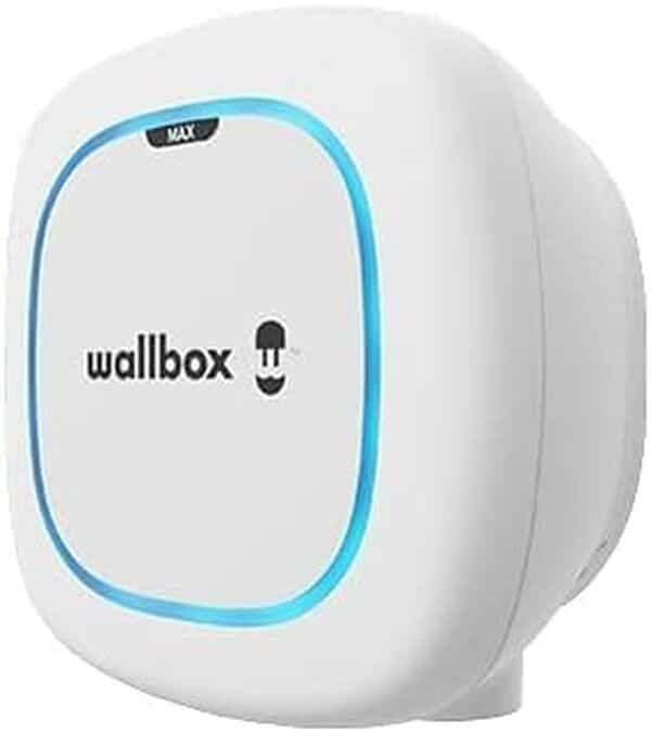 Wallbox Pulsar Max, Chargeur pour Véhicules Électriques (7.4kW, Type 2, Wi-FI, Bluetooth, OCPP, Intérieur/Extérieur, 5m, Installation Facile), Compatible avec Alexa Et Google Home, Blanc