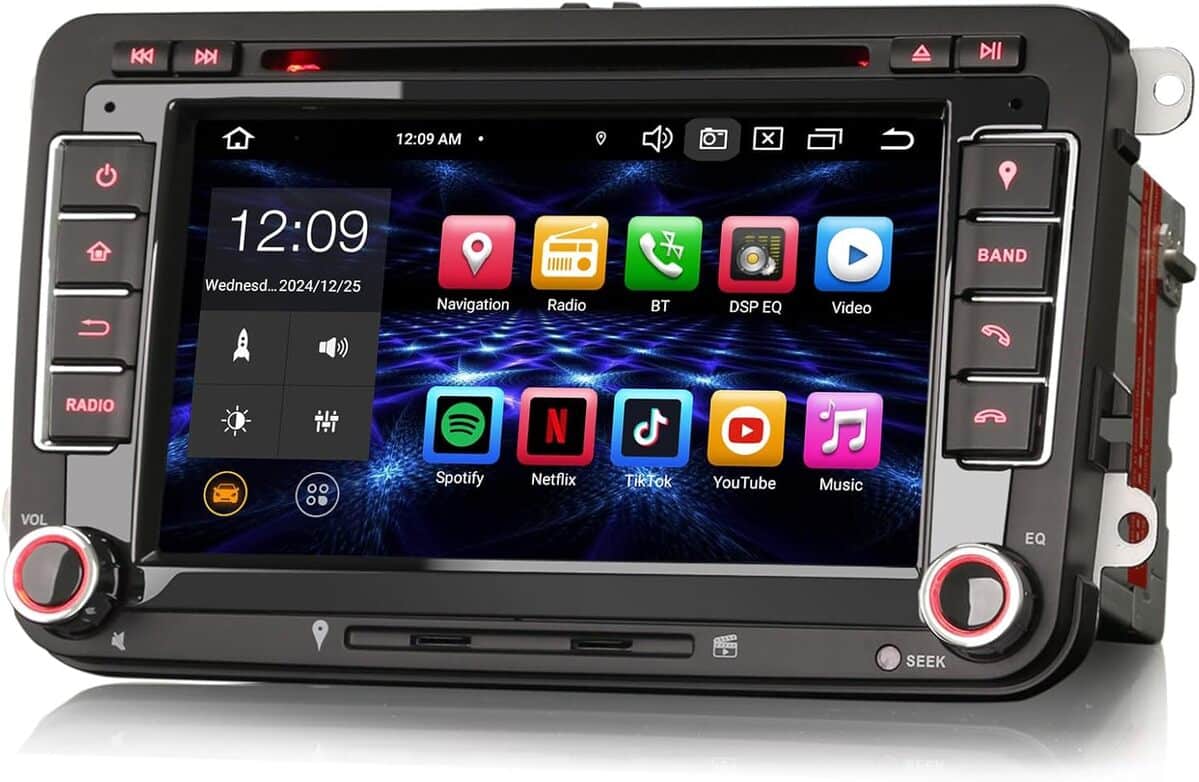 Test de l'autoradio Erisin Android : technologie et connectivité pour votre VW