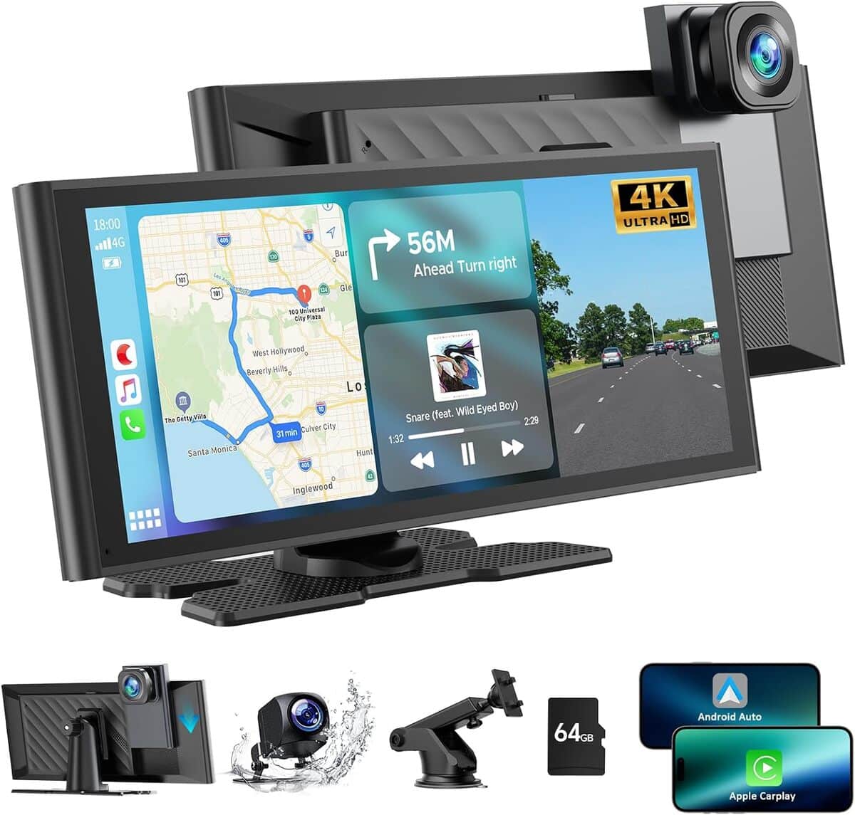 Test de l'autoradio Volam 9.26 avec Carplay et dashcam avant 4K