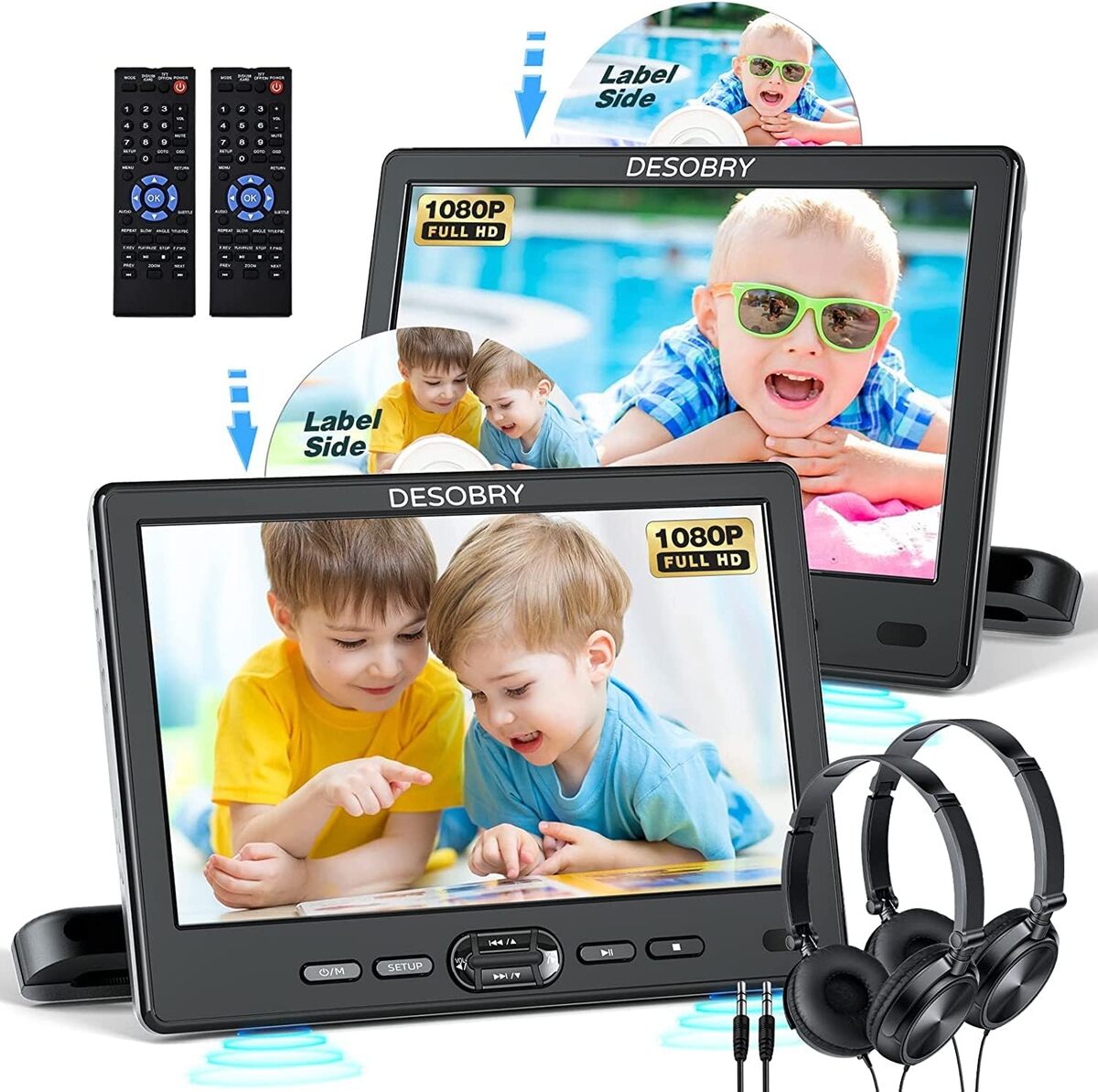 Test : lecteur DVD Desobry pour voiture, 10, 5 pouces et accessoires inclus