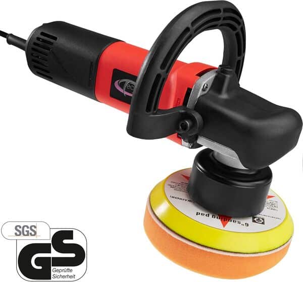 tectake® Lustreuse Polisseuse voiture & moto Machine à polir polisseuse rectifieuse excentrique 25 pcs. avec valise 710 Watt Rayure voiture carrosserie Kit polissage voiture Kit nettoyage voiture