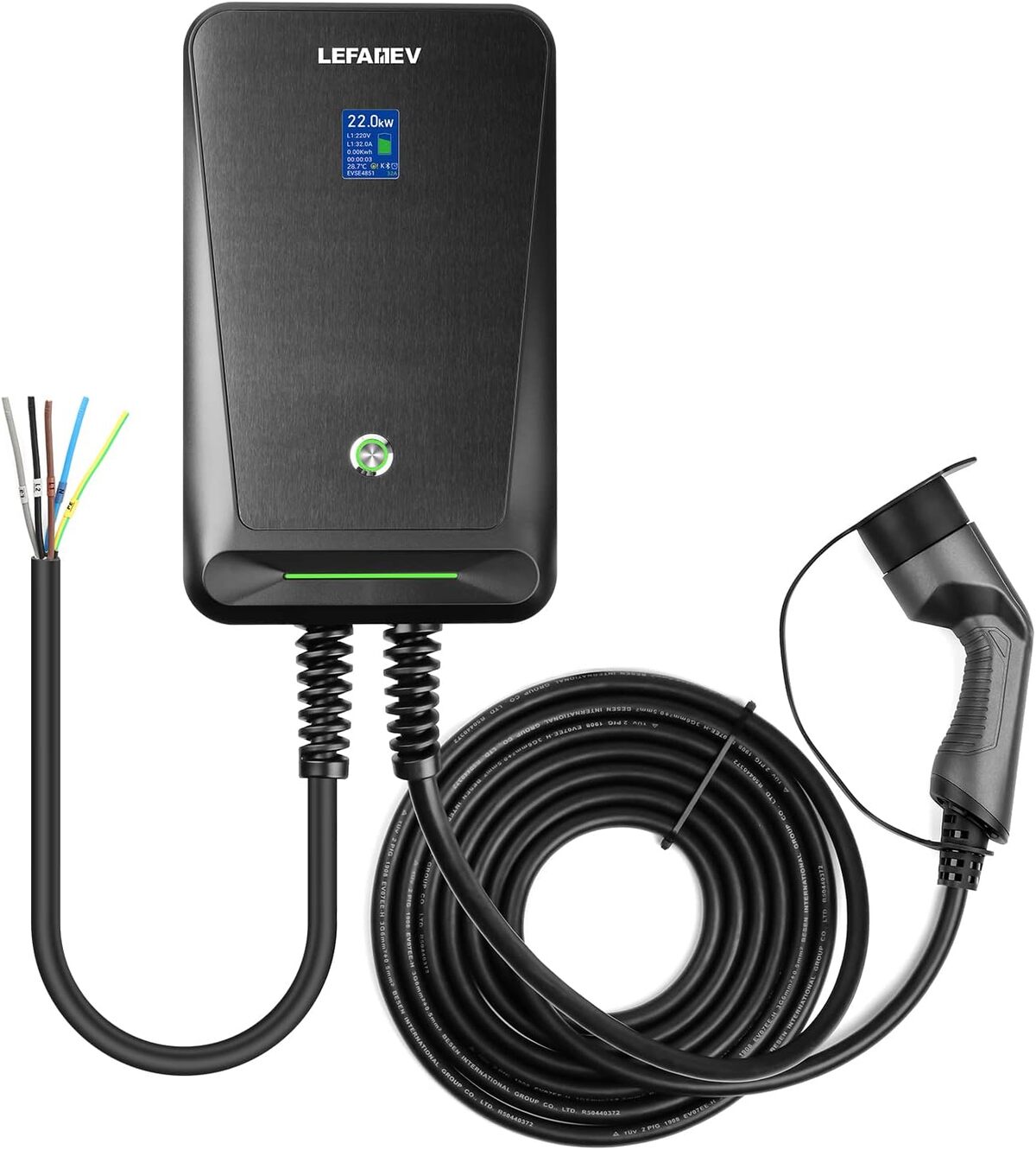 Test du chargeur voiture électrique 22KW IP66 triphasé Wallbox