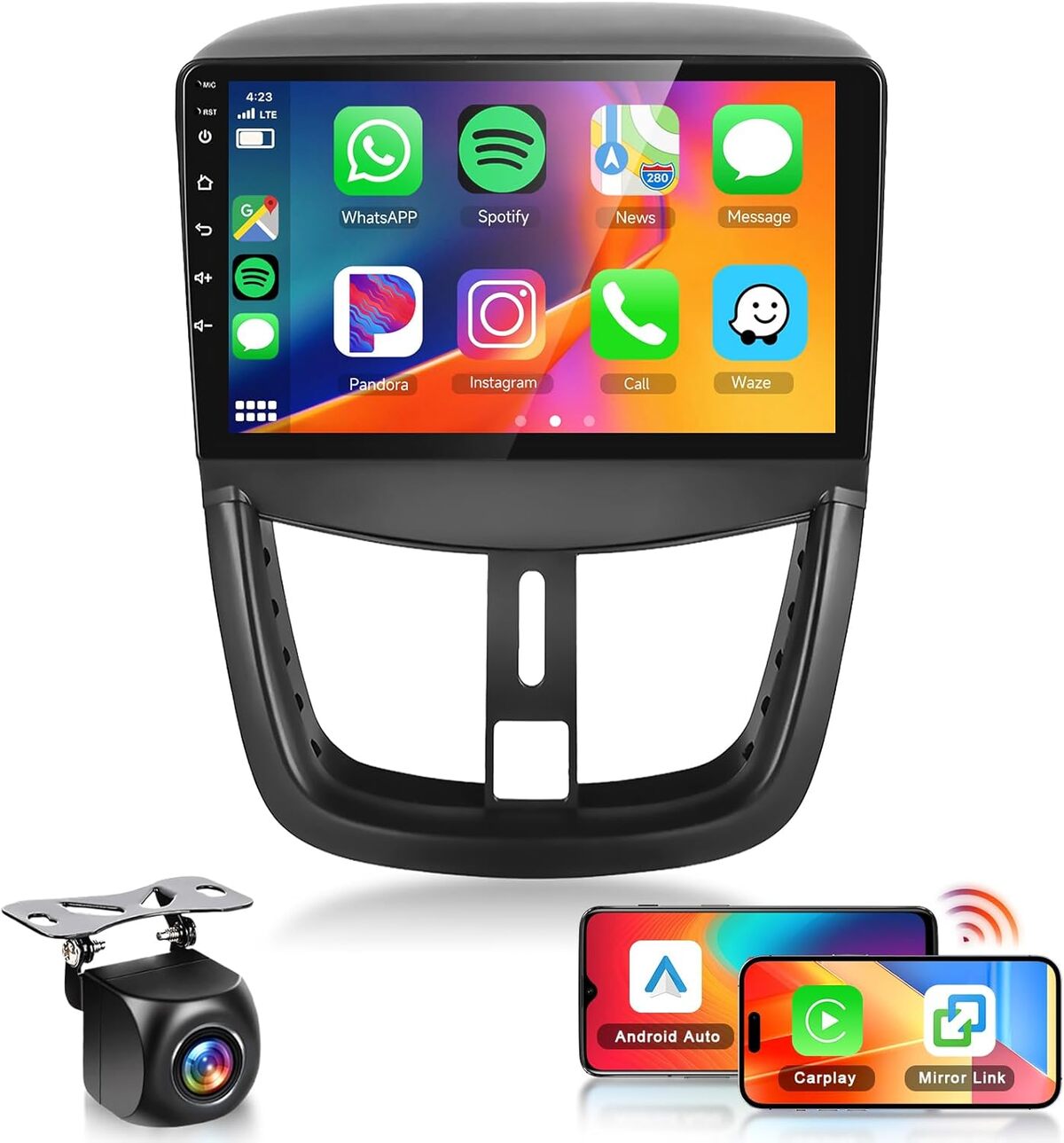 Test Hodozzy autoradio Carplay Android Auto pour Peugeot 207