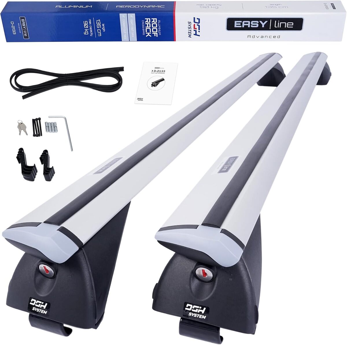 Barre De Toit 5008 Phase 2 Barres De Toit Dgh System Easy Line - Peugeot 508 Break 2011-2019 - 135cm Compatible Peugeot 508 Break