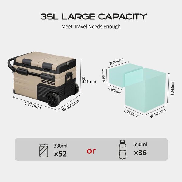 Alpicool TA-TAW Glaciere Portable Réfrigérateur Voiture