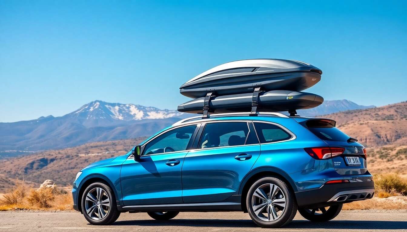 Stockage efficace du coffre de toit inutilis&eacute;