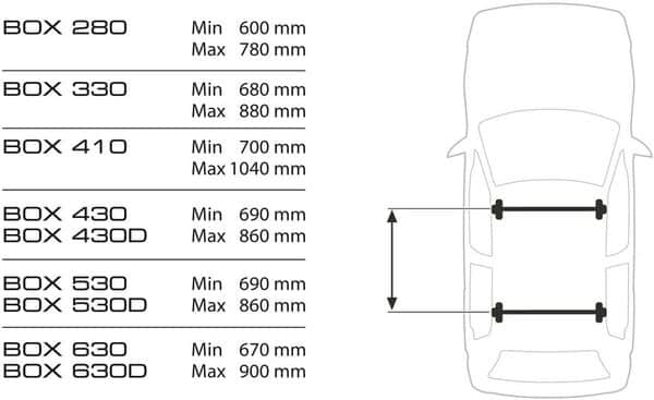 Lampa Nordrive Abs Coffre de Toit pour Voiture, 330 L, Couleur métallique 130 x 78 x 37 cm Bianco Metall.