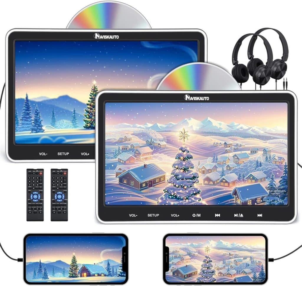 Test du lecteur DVD de voiture Naviskauto 10, 1 pouces : visionnage double écran et plus