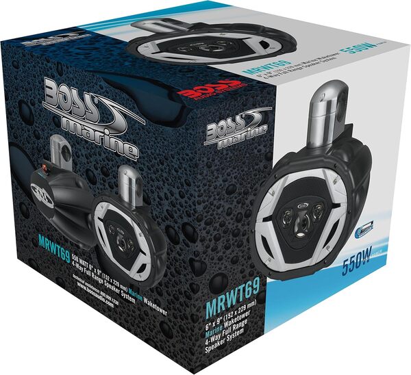 Boss Audio Systems Wake tower 4-voies enceinte de voiture - Enceintes de voiture (4-voies, 550 W, 95 dB, Polypropylène, 40 - 20000 Hz, 317,5 mm)