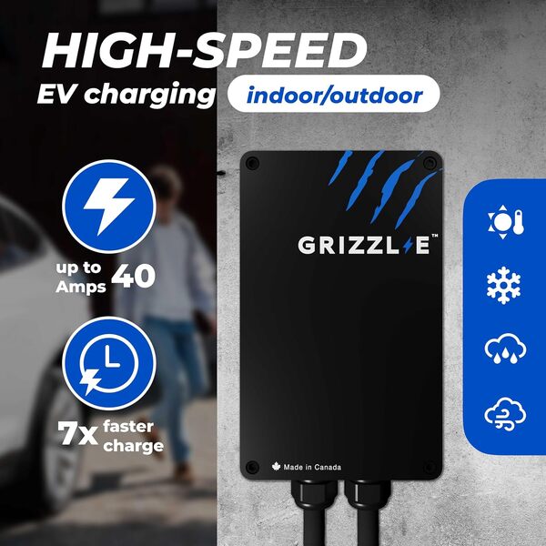 Dresmannst Grizzl-E Level 2 Chargeur EV avec câble de qualité supérieure (Prise de 4,6 m, 7,6 m)
