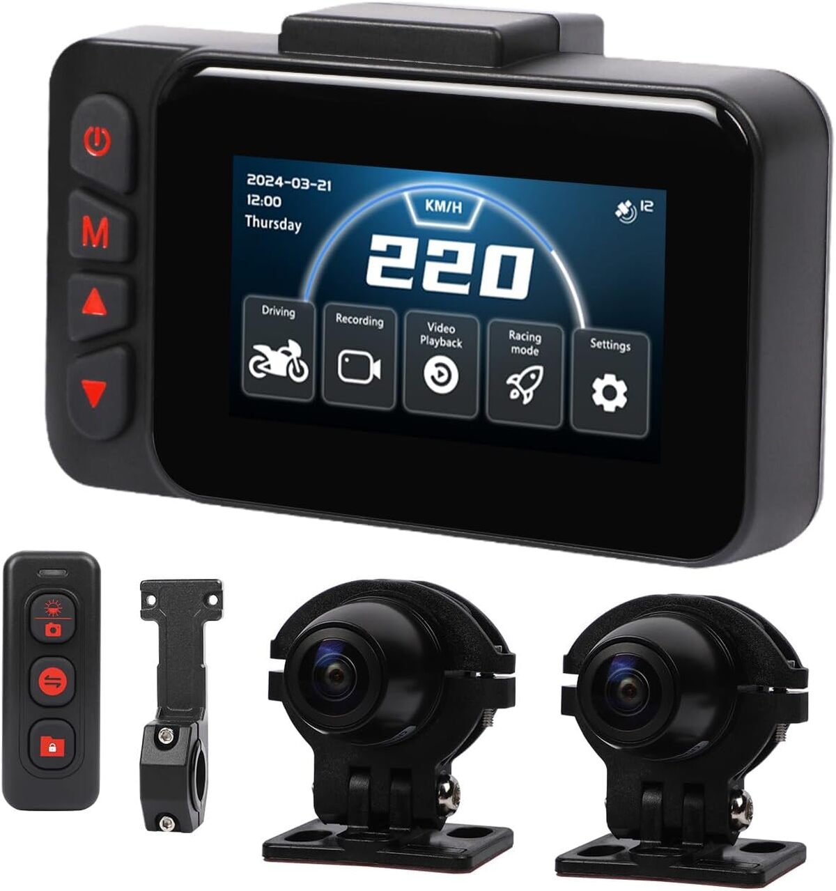 Test de la caméra de tableau de bord pour moto WiFi 1080P : polyvalence et performance