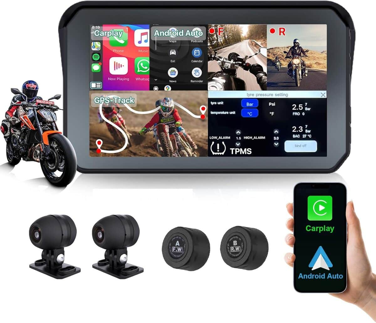 Test de la caméra moto DVR Apple Carplay 5
