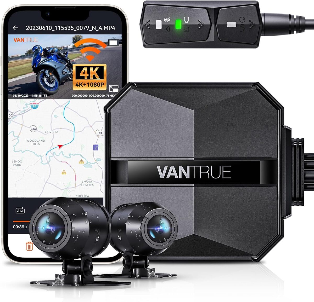 Test de la caméra moto Vantrue F1 : performance 4K et connectivité optimale