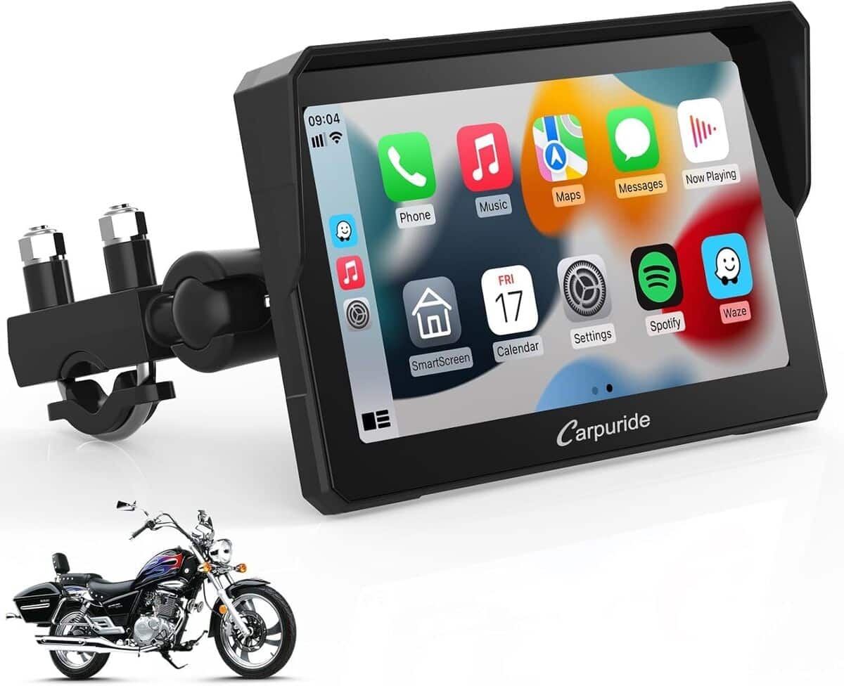 Test du carpuride W702 : écran carplay étanche et polyvalent pour moto