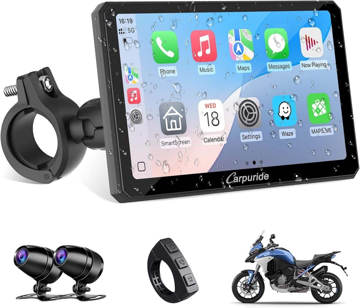 Test du Carpuride W712D : écran Carplay pour moto