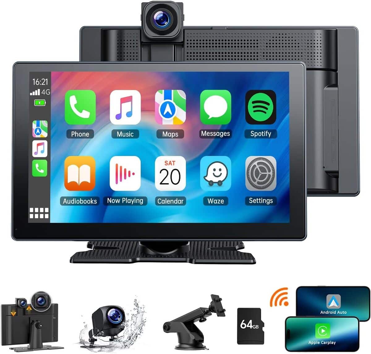 Test du Volam : écran Carplay 9 pouces et dashcam 4K intégrée