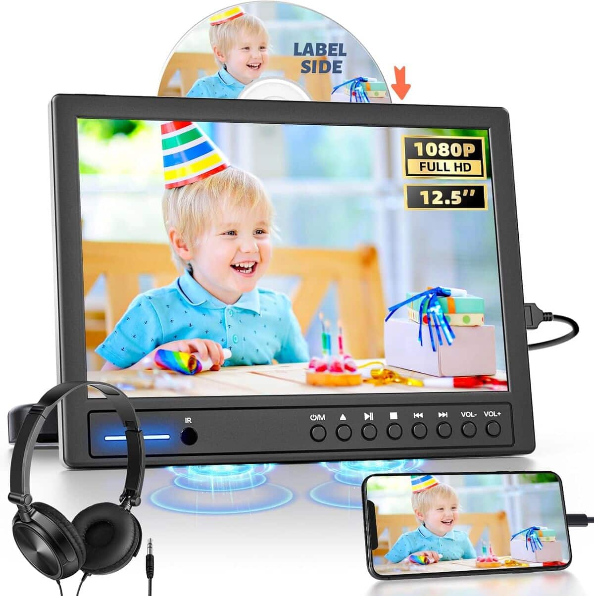 Test : lecteur DVD portable Arafuna 12, 5 pouces pour voiture