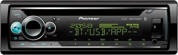 Pioneer DEH-S520BT Autoradio CD 1 DIN avec Bluetooth®, éclairage Multicolore, USB, Application Smart Sync et Compatible avec Les appareils Apple et Android