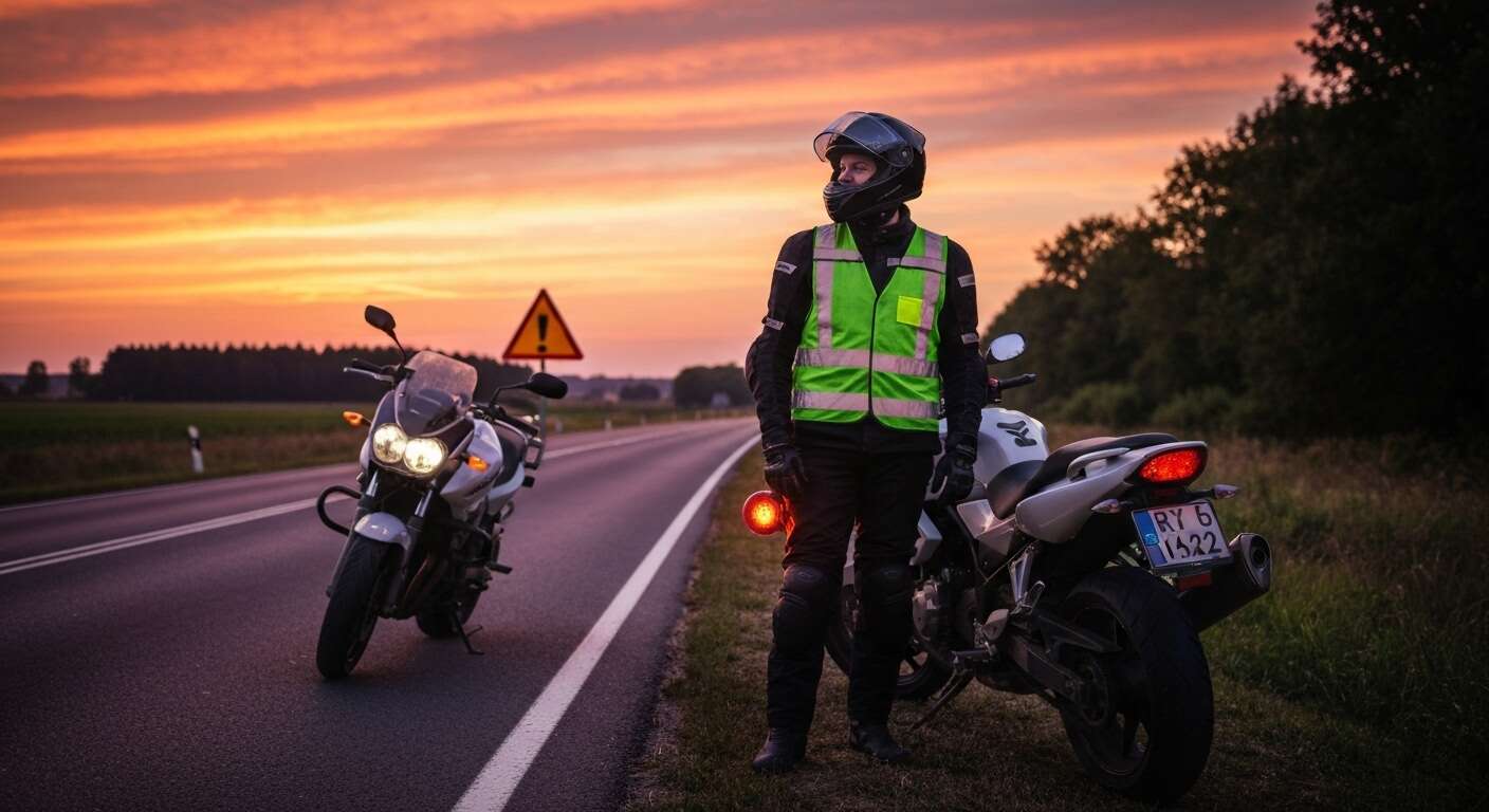 Se mettre en sécurité après une panne à moto Se mettre en sécurité après une panne à moto