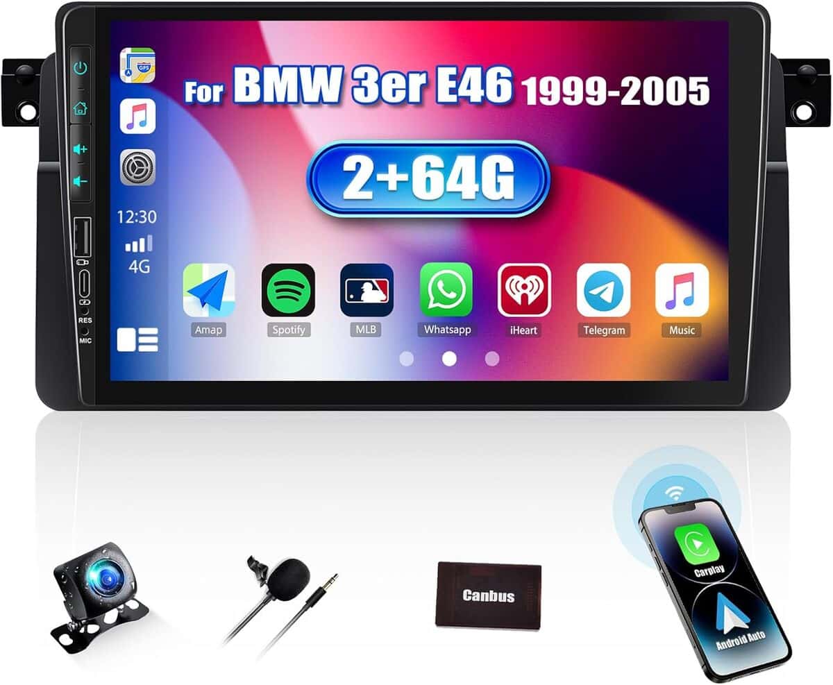 Test : autoradio SIXWIN 2025 pour BMW 3er E46 avec Android 13 et carplay