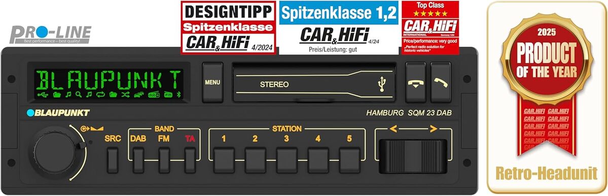 Test de l'autoradio Blaupunkt Hamburg SQM 23 : design rétro et modernité