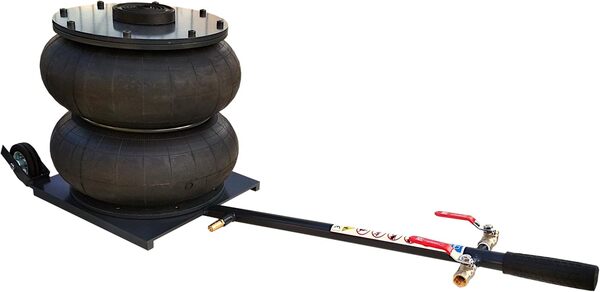 STIX Cric Pneumatique Gonflable 8000 kg GSP Plage 150-380mm Graphite Poignée 69cm pour Poids Lourds Camion Atelier