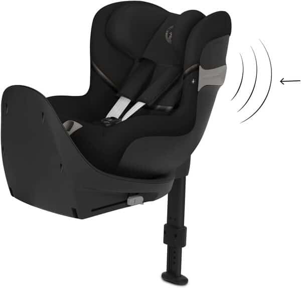CYBEX Gold Siège Auto Enfant Sirona S2 i-Size, De 3 mois à 4 ans environ, Max. 18 kg, Compatible avec SensorSafe, Moon Black