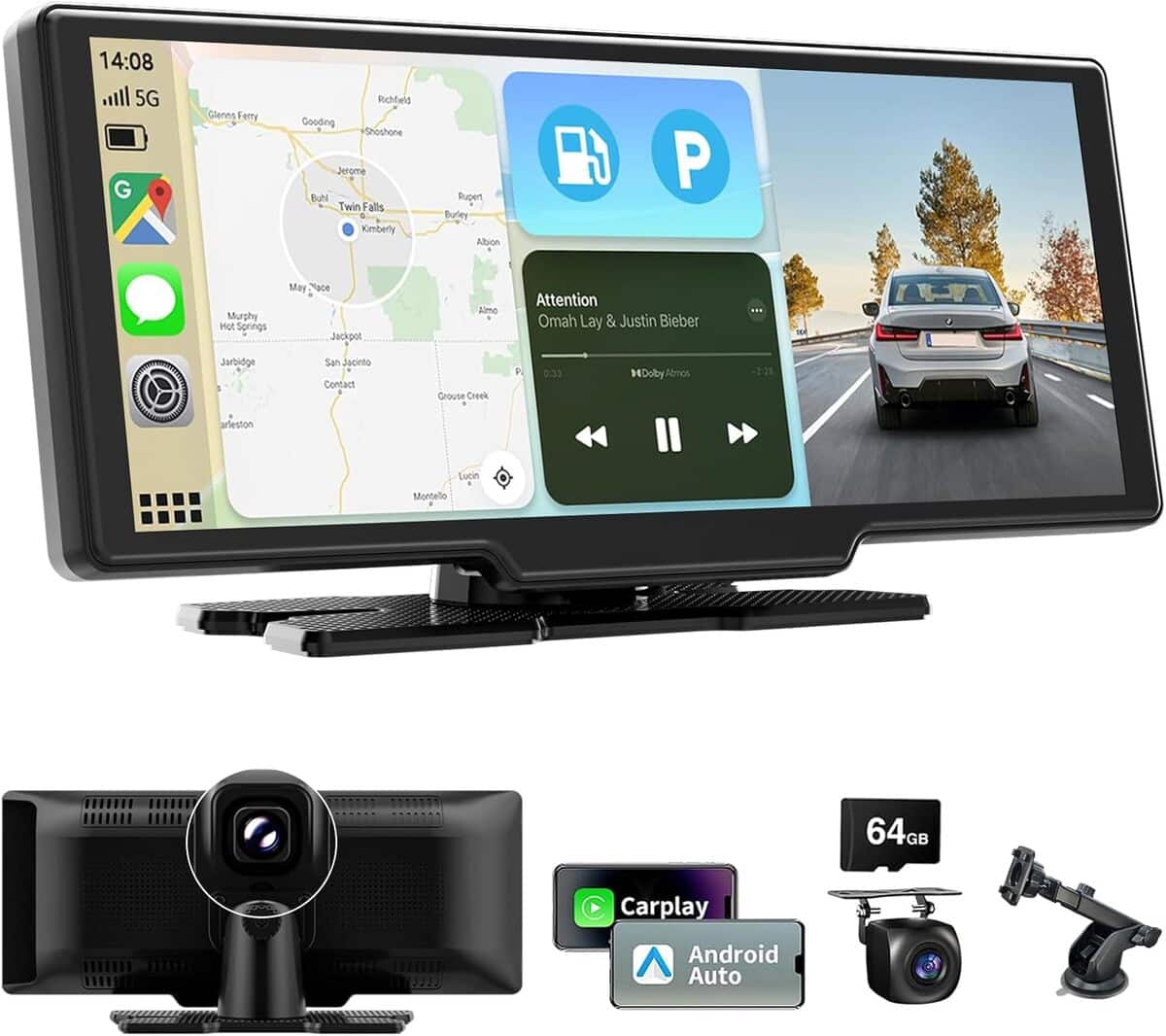 Test : autoradio 10, 26 pouces avec Carplay et caméra 4K