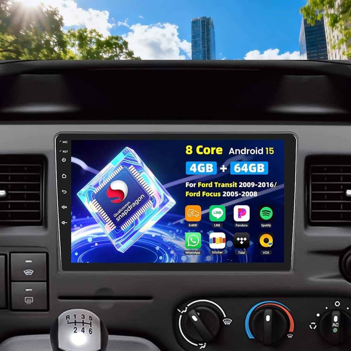 Test de l'autoradio Android 15 9" avec CarPlay pour Ford Transit et Focus