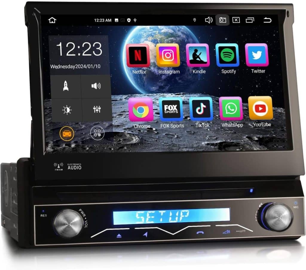 Test de l'autoradio Erisin Android 14 : performance 8-cœurs et écran tactile 7 pouces