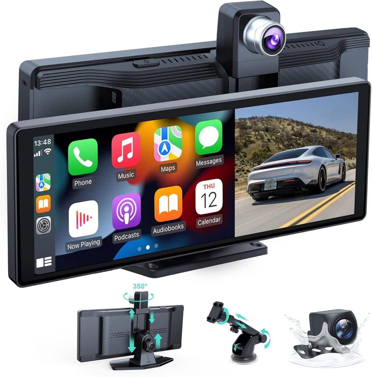 Test de l'autoradio sans fil 10, 26" Carplay avec double caméra 4K