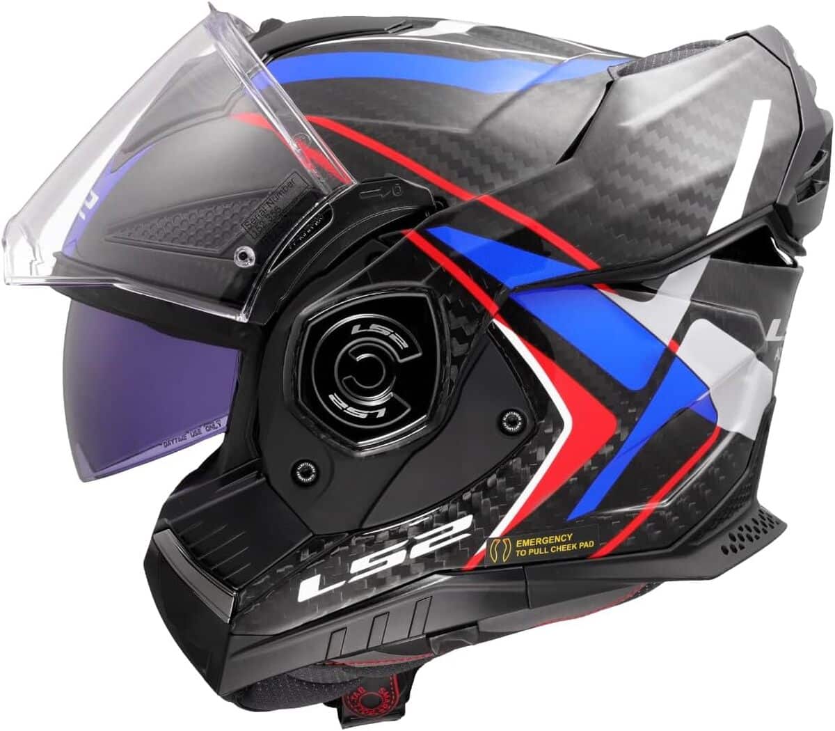 Test du casque modulable LS2 ADVANT X Carbon Future II en blanc XXL