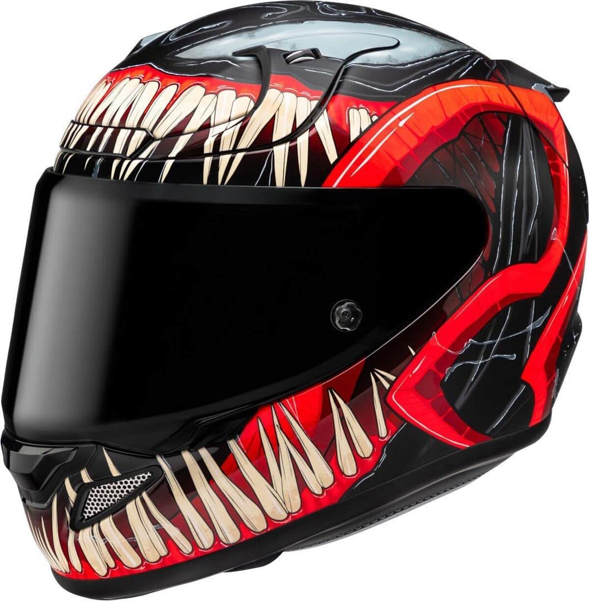 Test du casque moto intégral HJC RPHA 12 Venom 3 Marvel MC1SF XS