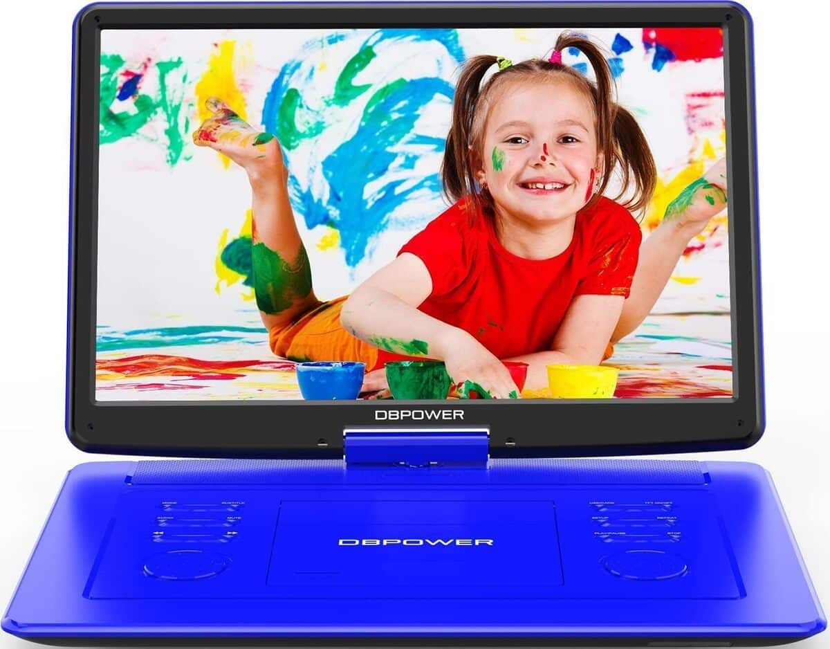 Test du lecteur DVD portable DBPOWER 18" : écran HD 15, 6" et autonomie 6h