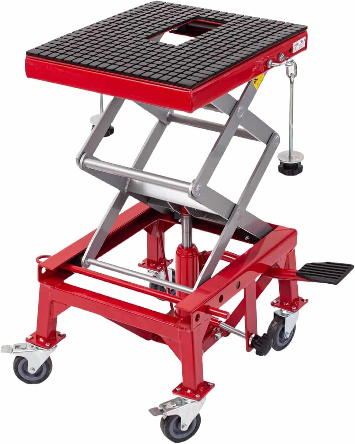 Test du pont élévateur hydraulique KATSU Tools 135 kg modèle 161243 pour moto et quad