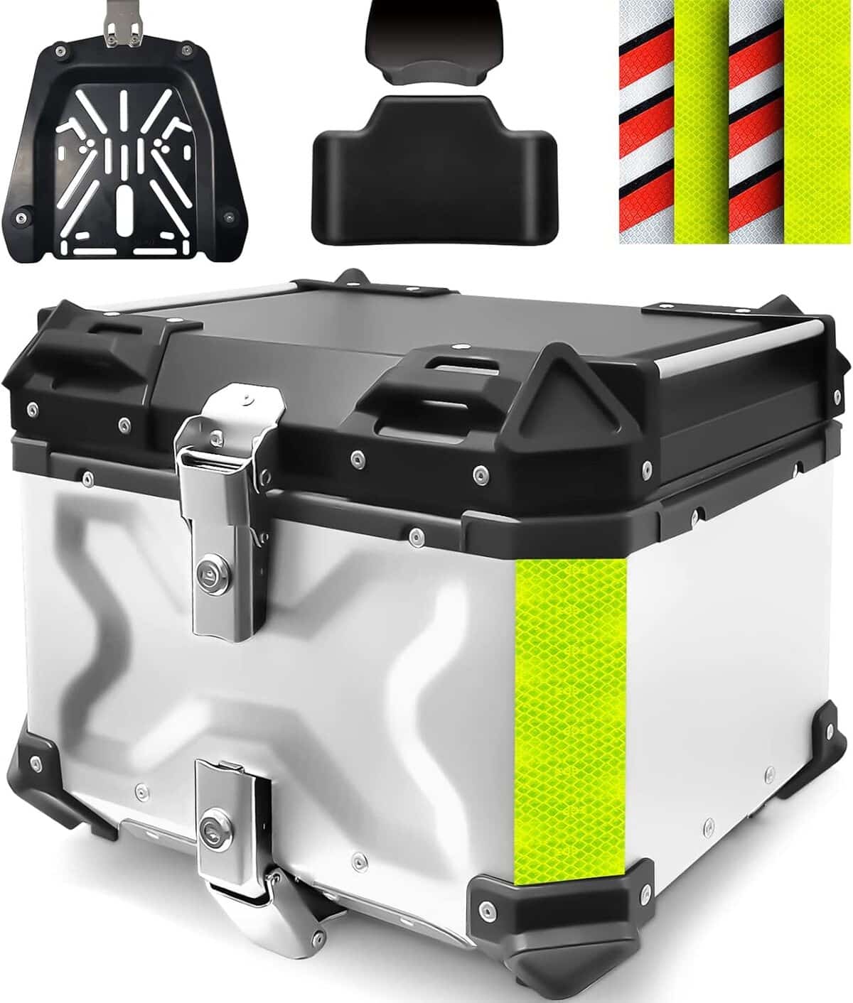 Test : top case moto VOKKA 45L argenté et anti-poussière