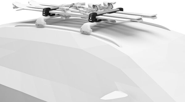 Thule SnowPack M, Porte-skis élégant et aérodynamique, conçu pour tout type de skis et de snowboards, Aluminium