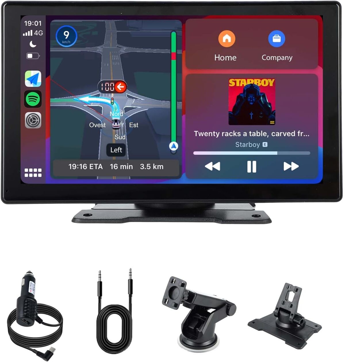 Test autoradio plimpton 9 pouces : carplay et android auto sans fil