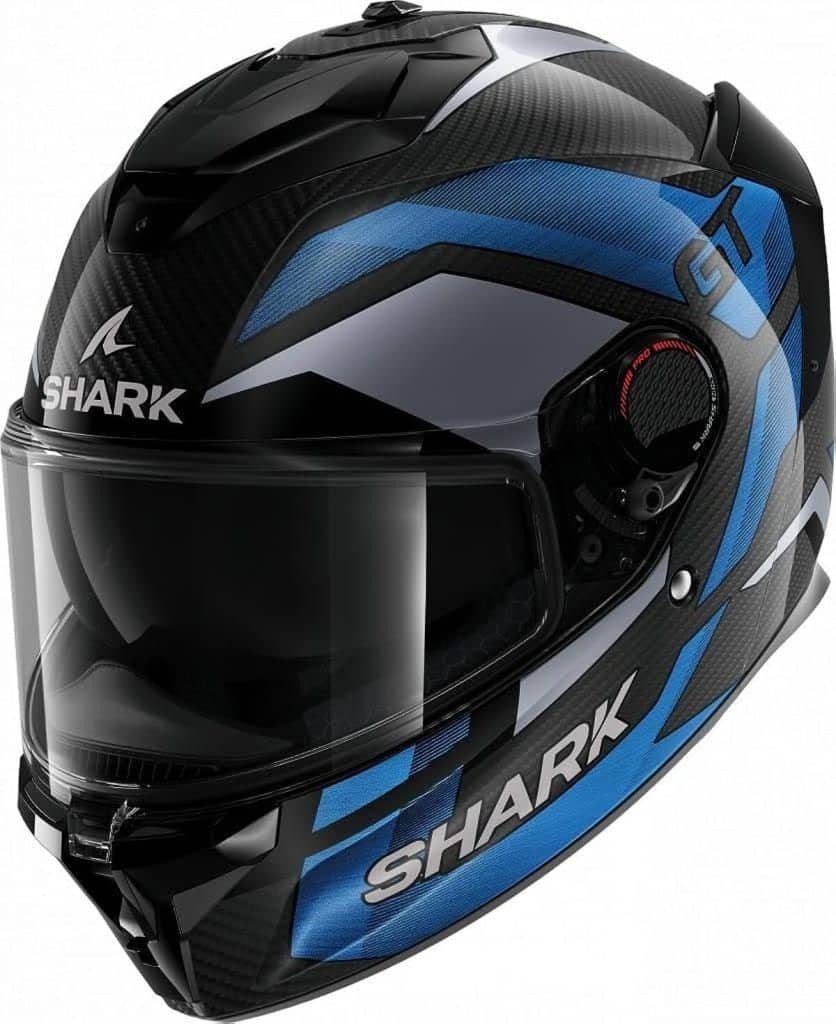 Test : casque moto Shark Spartan GT Pro Carbon Ritmo noir/bleu