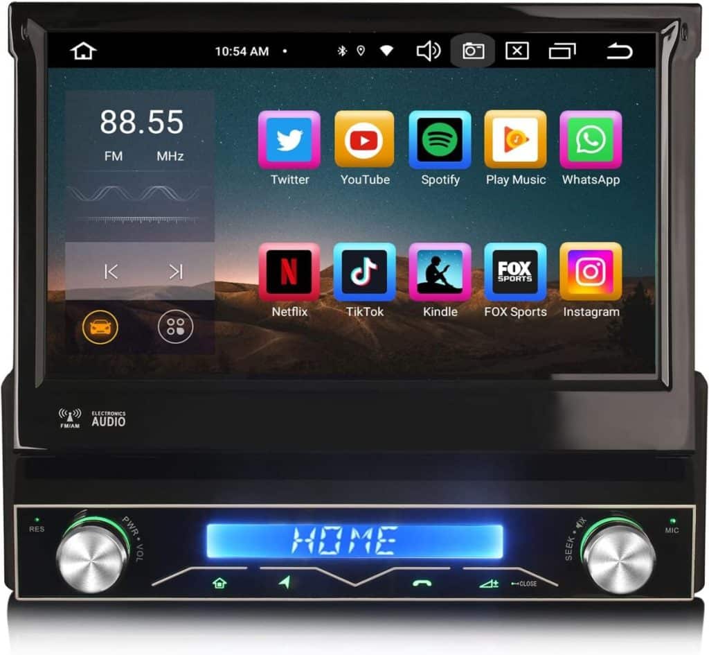 Test de l'autoradio Gonfen 7 pouces Android 14 avec écran motorisé