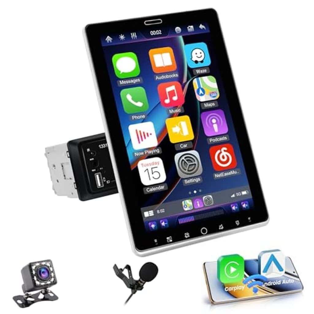 Test de l'autoradio Hikity 1 Din à écran rotatif 10.1