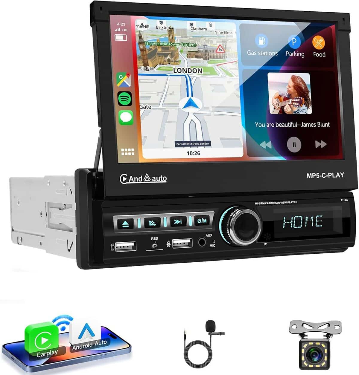 Test de l'autoradio VechTel 1 Din : écran 7 pouces et Carplay sans fil