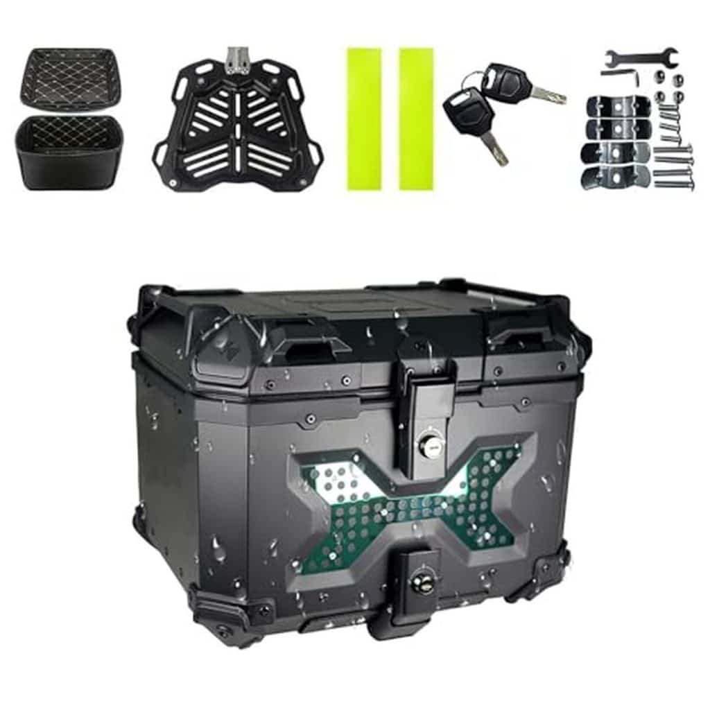 Test : top case moto 45L - sécurité et robustesse