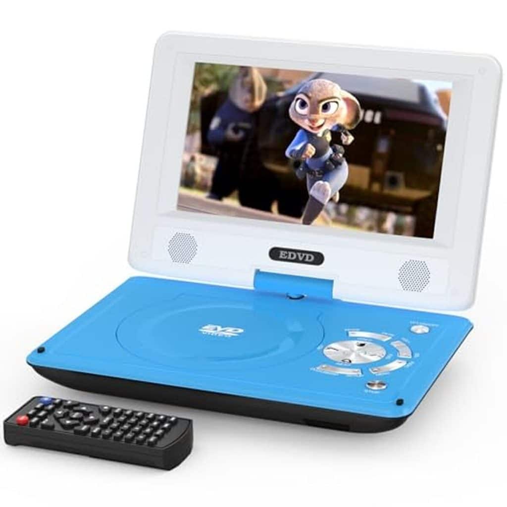 Test : lecteur DVD portable SQQBZZ pour enfants et voiture, écran pivotant 9, 5