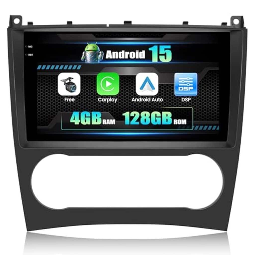 Test autoradio Camecho Android 15 pour Mercedes Benz W203
